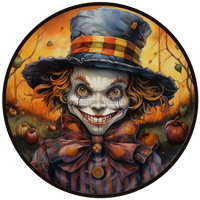 Thumbnail for Halloween Sign, Creepy Clown Sign, 3D Halloween, DCO-00477, Sign For Wreath, 10