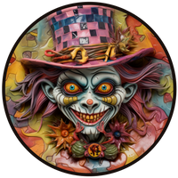 Thumbnail for Halloween Sign, Creepy Clown Sign, 3D Halloween, DCO-00478, Sign For Wreath, 10