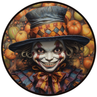 Thumbnail for Halloween Sign, Creepy Clown Sign, 3D Halloween, DCO-00479, Sign For Wreath, 10