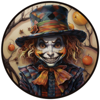 Thumbnail for Halloween Sign, Creepy Clown Sign, 3D Halloween, DCO-00480, Sign For Wreath, 10