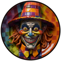 Thumbnail for Halloween Sign, Creepy Clown Sign, 3D Halloween, DCO-00482, Sign For Wreath, 10