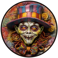 Thumbnail for Halloween Sign, Creepy Clown Sign, 3D Halloween, DCO-00483, Sign For Wreath, 10