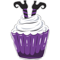 Thumbnail for Halloween Cupcake 22" Wood Door Hanger - DECOE-W-90059-DH