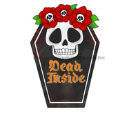 Thumbnail for Halloween Sign, Dead Inside Sign, Funny Sign, wood sign, CR-W-072 wreath size wood, wood wreath sign, halloween