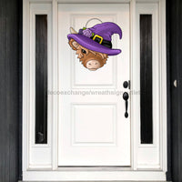Thumbnail for Halloween Sign Highland Cow Pcd-W-129-Dh 22‚Äô Wood Pcd Door Hanger