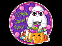 Thumbnail for Halloween Pink Candy Tester 22" Wood Door Hanger - PCD-W-101-DH