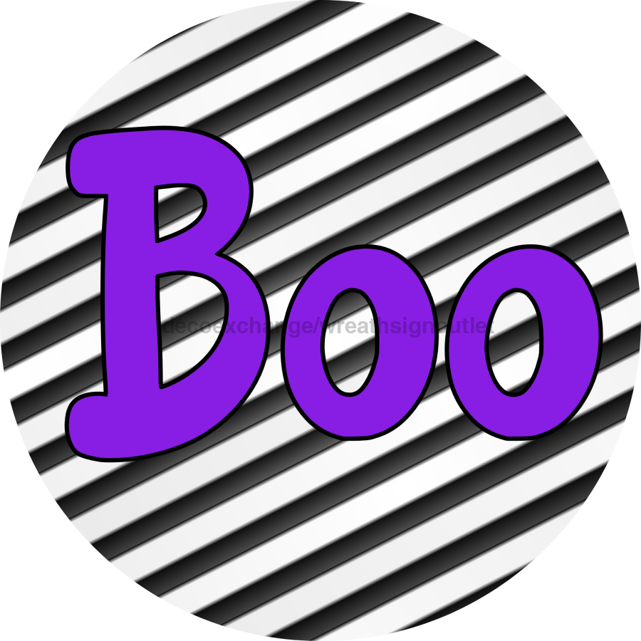Halloween Simple Boo 18" Wood Door Hanger - DECOE-4498-DH