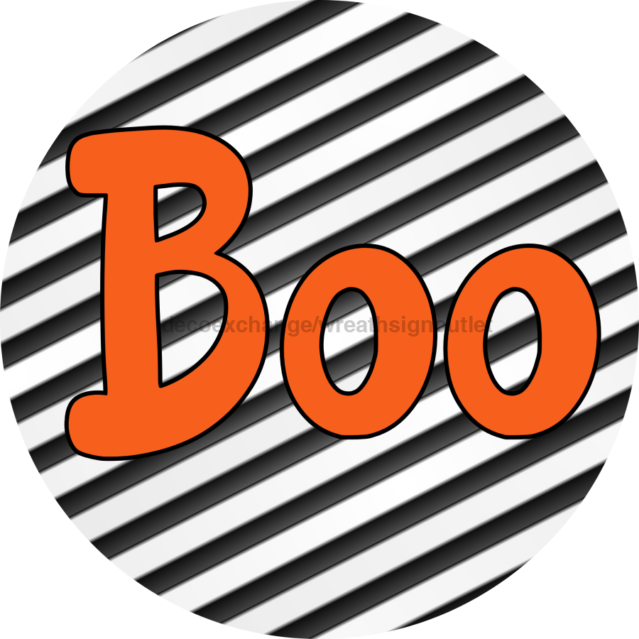 Halloween Simple Boo 18" Wood Door Hanger - DECOE-4499-DH