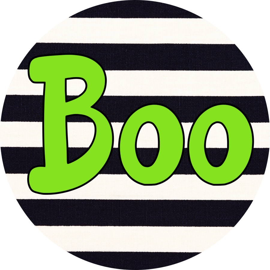 Halloween Simple Boo 18" Wood Door Hanger - DECOE-4500-DH