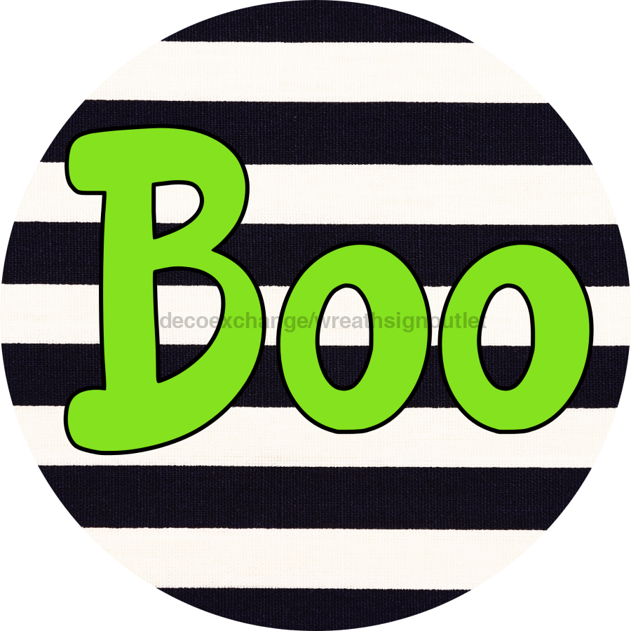 Halloween Simple Boo 10" Metal Wreath Sign - DECOE-4500