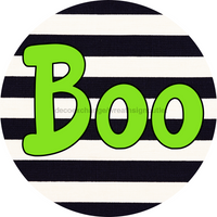 Thumbnail for Halloween Simple Boo 12" Metal Wreath Sign - DECOE-4500-A