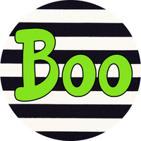 Thumbnail for Halloween Simple Boo 8" Metal Wreath Sign - DECOE-4500-B