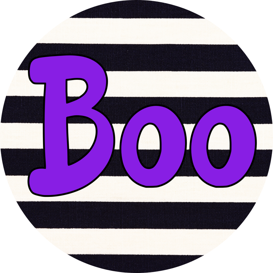 Halloween Simple Boo 18" Wood Door Hanger - DECOE-4501-DH