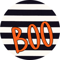 Thumbnail for Halloween Simple Boo 10" Metal Wreath Sign - DECOE-4504