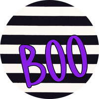 Thumbnail for Halloween Simple Boo 10" Metal Wreath Sign - DECOE-4505