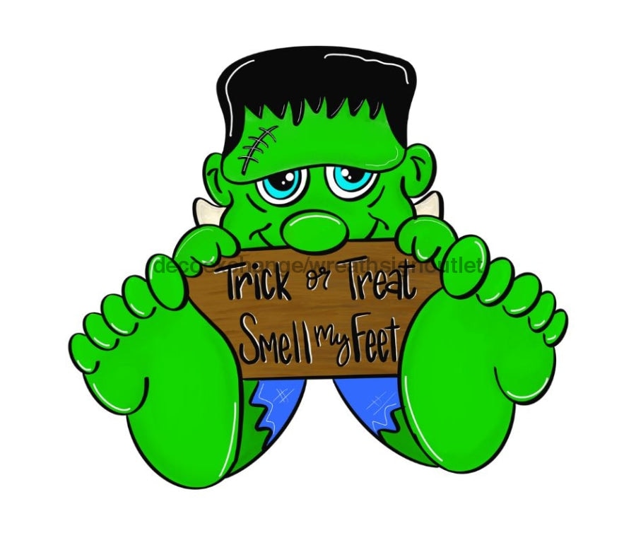 Halloween Sign, Trick or Treat Sign, wood sign, CR-W-065 door hanger, halloween