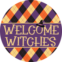 Thumbnail for Halloween Sign, Welcome Sign, DCO-00556, Sign For Wreath, 10