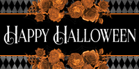 Thumbnail for Halloween Welcome 6x12" Metal Wreath Sign - DECOE-4588