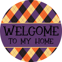 Thumbnail for Halloween Sign, Welcome To My Home Sign, DCO-00561, Sign For Wreath, 10