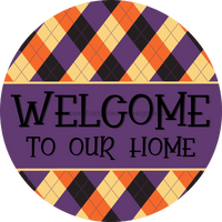 Thumbnail for Halloween Sign, Welcome To Our Home Sign, DCO-00560, Sign For Wreath, 10