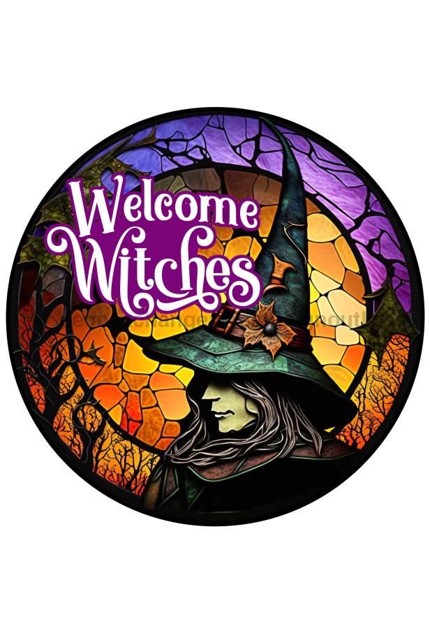 Halloween Witch 18" Wood Door Hanger - DECOE-4577-DH