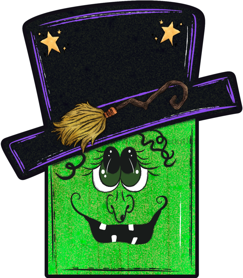 Halloween Witch 22" Wood Door Hanger - DECOE-W-90082-DH