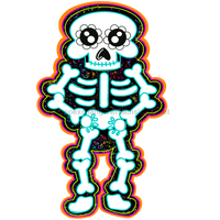 Thumbnail for Halloween Skeleton Door Hanger Mj-W-00065-Dh-30 30‚Äô Wood