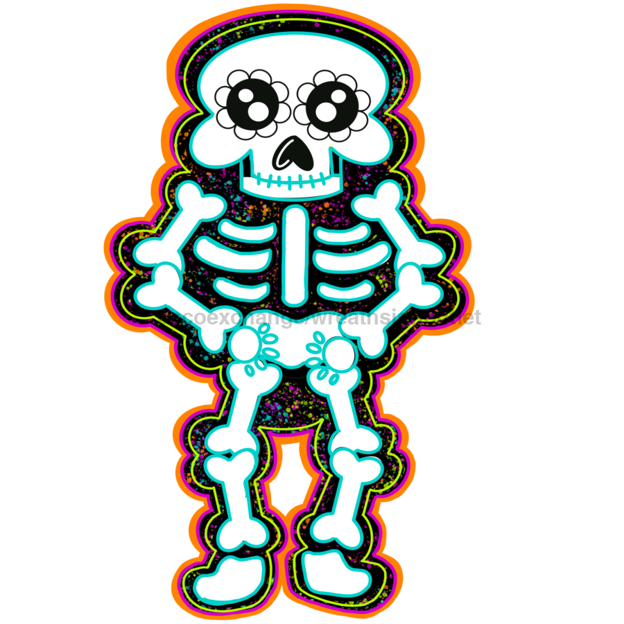 Halloween Skeleton Door Hanger Mj-W-00065-Dh-30 30‚Äô Wood