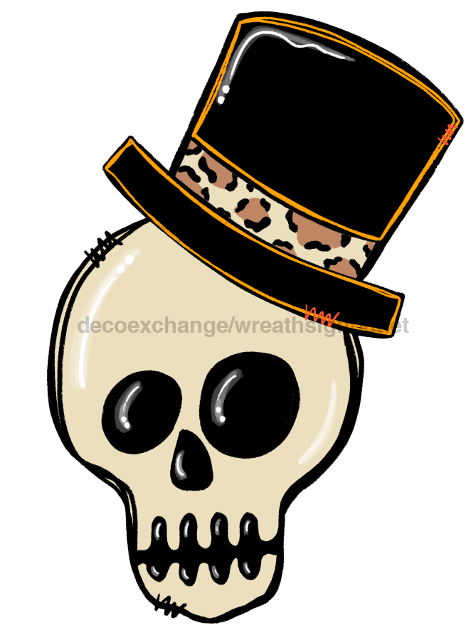 Halloween Skeleton Head, wood sign, DECOE-W-011 - DecoExchange¬Æ