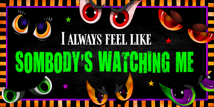 Halloween Watching Me 6x12" Metal Wreath Sign - DECOE-5236