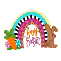 Thumbnail for Happy Easter Bunny 22" Wood Door Hanger - DECOE-W-541-DH