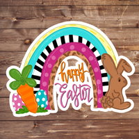 Thumbnail for Happy Easter Bunny 22" Wood Door Hanger - DECOE-W-541-DH