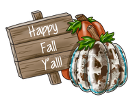 Thumbnail for Happy Fall Y'all, Pumpkin Sign, Fall Sign, wood sign, PCD-W-025 - DecoExchange¬Æ