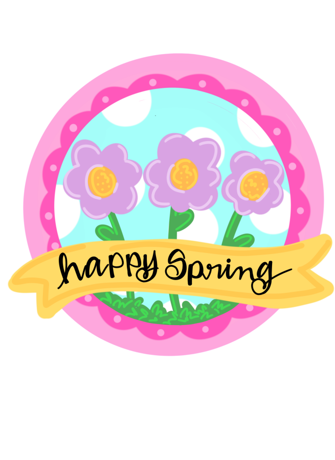 Happy Spring 22" Wood Door Hanger - DECOE-W-827-DH