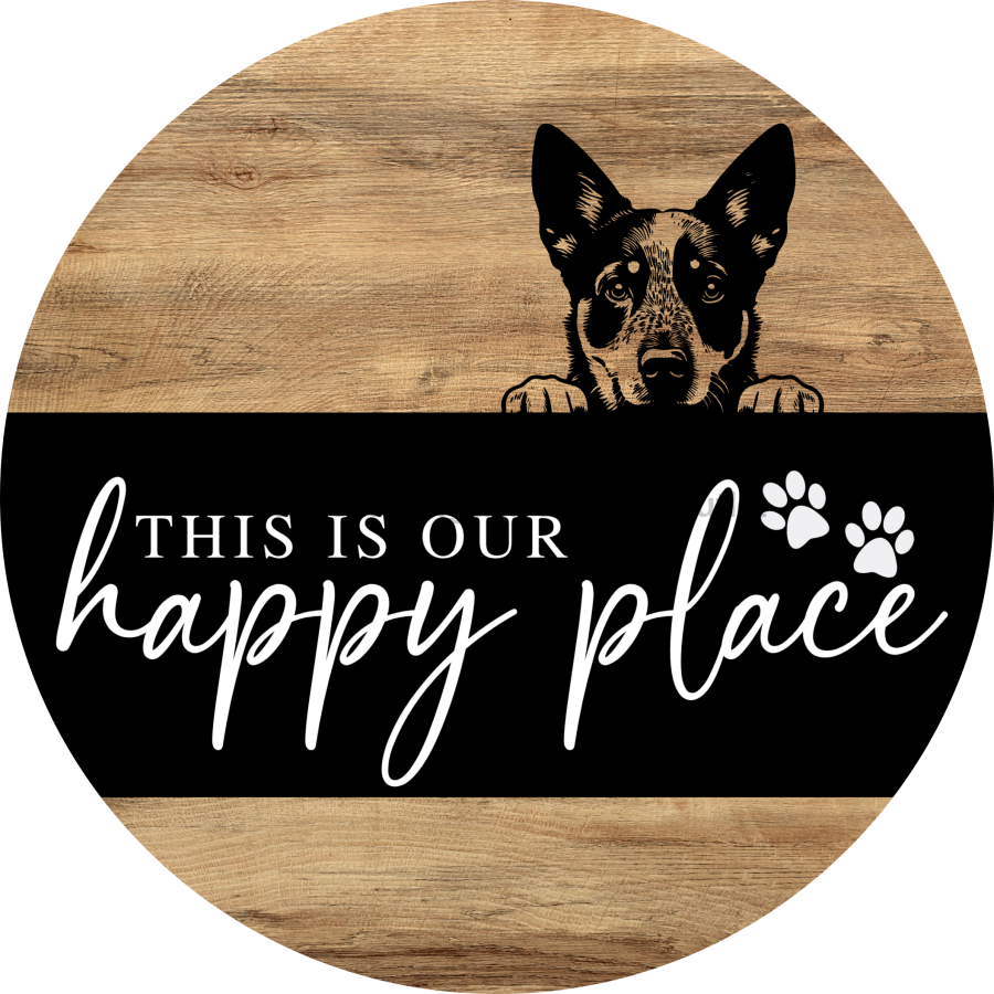 Dog Door Hanger, Hello Brought Treats Door Hanger, DCO-01975-DH, 18" Round Wood