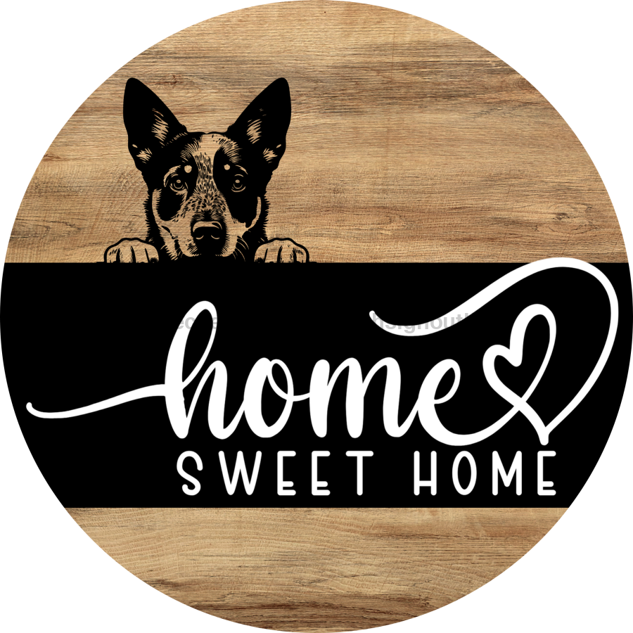 Dog Door Hanger, Hello Brought Treats Door Hanger, DCO-01975-DH, 18" Round Wood