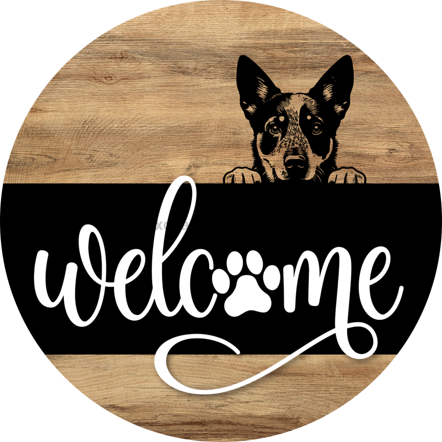 Dog Door Hanger, Hello Brought Treats Door Hanger, DCO-01975-DH, 18" Round Wood