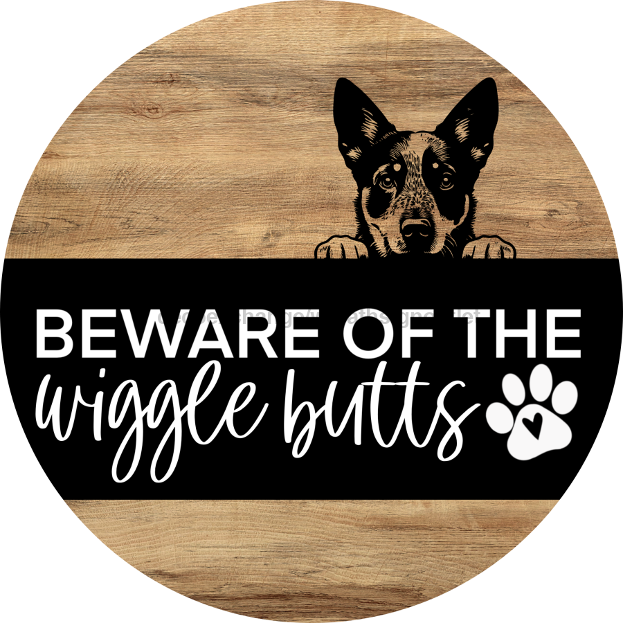 Dog Door Hanger, Hello Brought Treats Door Hanger, DCO-01975-DH, 18" Round Wood