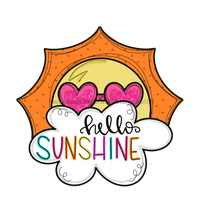 Thumbnail for Hello Sunshine Door Hanger Mj-W-00009 22‚Äô Wood