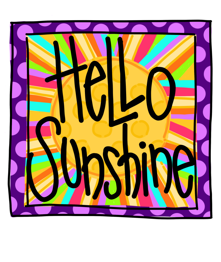Hello Sunshine Summer 22" Wood Door Hanger - DECOE-W-780-DH