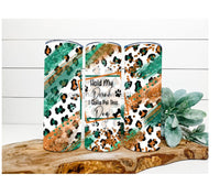 Thumbnail for Hold My Drink, I Gotta Pet This Dog Tumbler, Leopard Tumbler 20 oz Skinny Tumbler - DECOETUMBLER-250