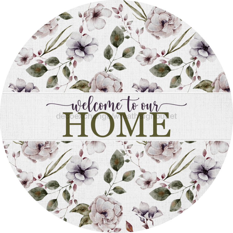 Home Sweet Home Sign, Everyday Sign, DECOE-4040, 10" Metal Round