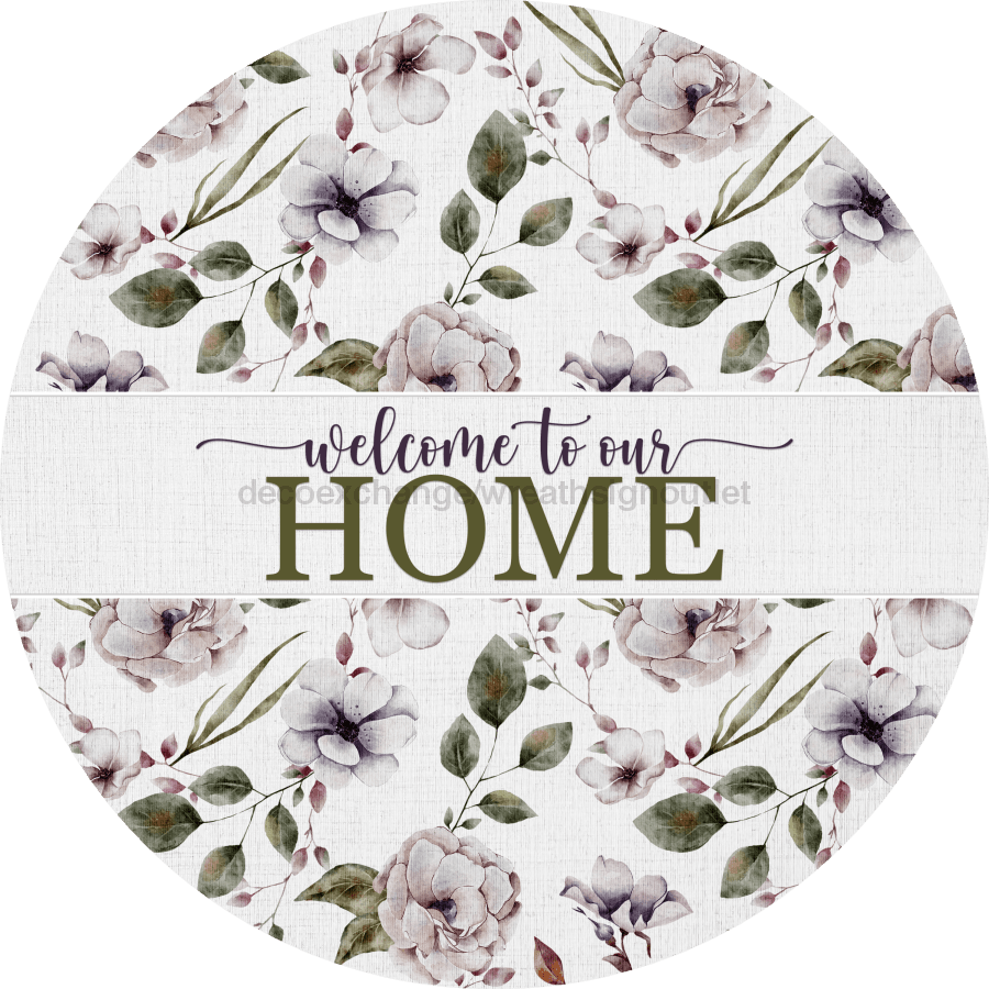 Home Sweet Home Sign, Everyday Sign, VINYL-DECOE-4040, 10" Vinyl Decal Round