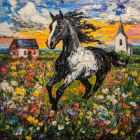Thumbnail for Horse Sign, DCO-13311, Sign For Wreath, 10x10