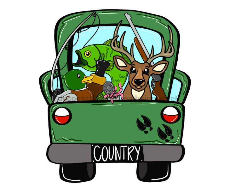 Hunting Sign, Fall Truck, Country Truck, Hunting Season, wood sign, CR-W-060 - DecoExchange¬Æ
