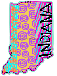 Thumbnail for Indiana State 22" Wood Door Hanger - DECOE-W-0145-DH