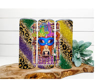 Thumbnail for It's Mardi Gras Heifers Tumbler, Cow with a Mask Tumbler, 20 oz Skinny Tumbler - DECOETUMBLER-021