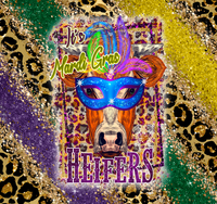 Thumbnail for It's Mardi Gras Heifers Tumbler, Cow with a Mask Tumbler, 20 oz Skinny Tumbler - DECOETUMBLER-021