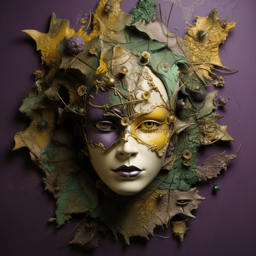 Jester Sign Mardi Gras Dco-00835 For Wreath 10X10 Metal