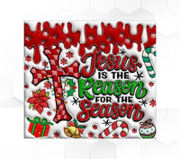 Thumbnail for Jesus Is The Reason For The Season Tumbler, 20 oz Skinny Tumbler - DECOETUMBLER-359